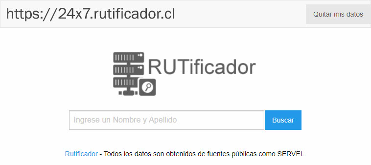 RUT de una persona con Rutificador Rutificador 24x7