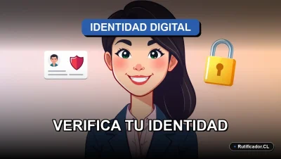 Ilustración profesional sobre verificación de identidad digital segura en Chile.