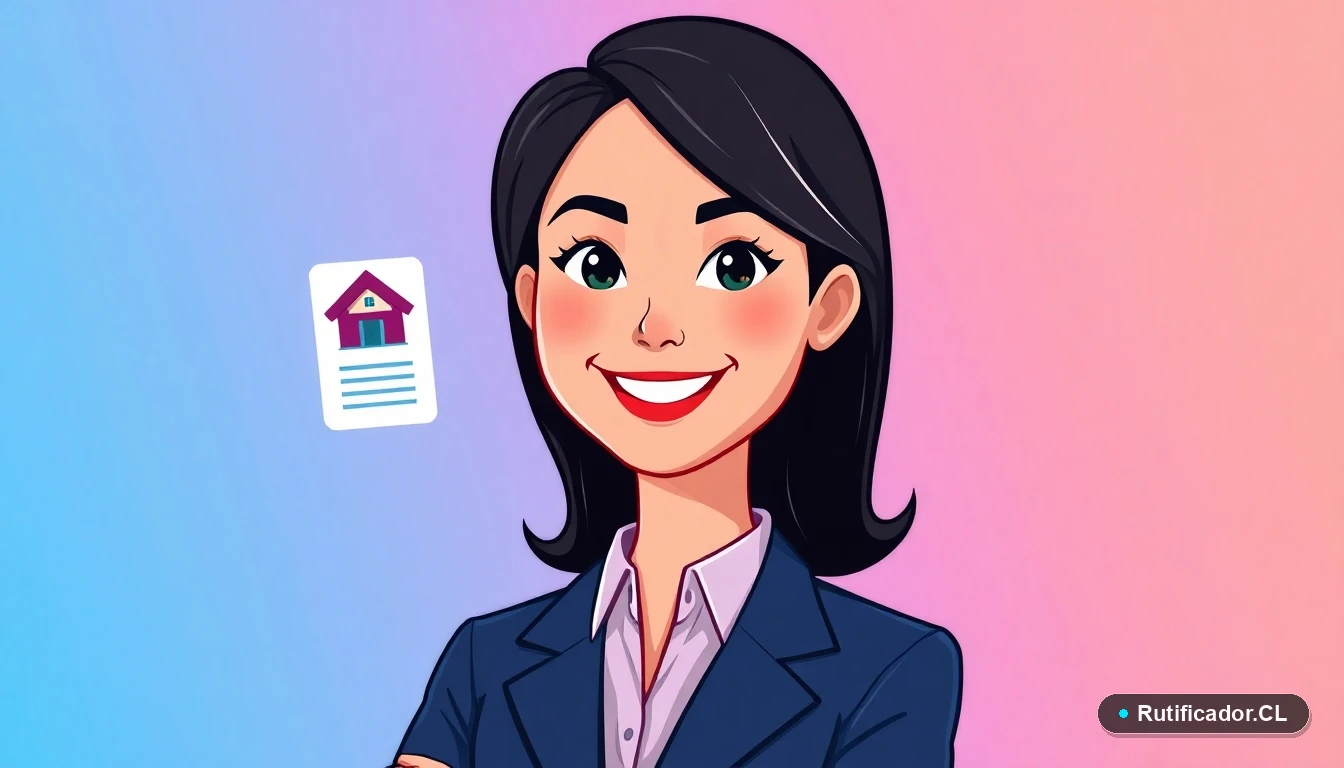 Ilustración de una profesional actualizando su domicilio en el SII desde el extranjero de forma segura.