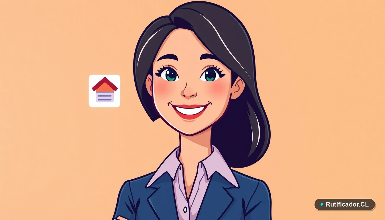 Mujer profesional obtiene certificado de domicilio SII para arriendo de forma digital y segura.