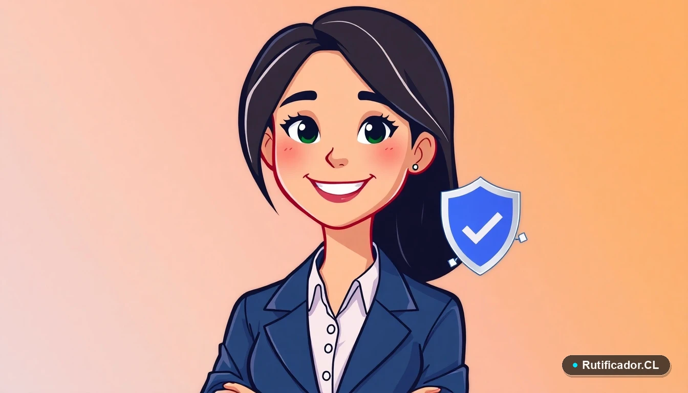 Ilustración de una profesional realizando una consulta de inhabilidades de forma segura y digital.