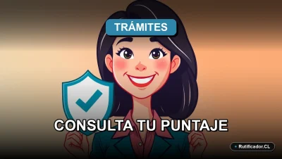Ilustración de una profesional chilena sonriente junto a un escudo digital flotante, guía para consultar el puntaje PAES 2026 de forma segura.