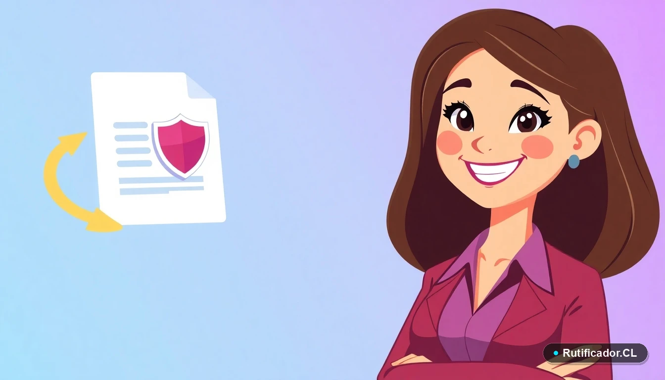 Mujer descargando declaración jurada de domicilio SII de forma segura en Chile