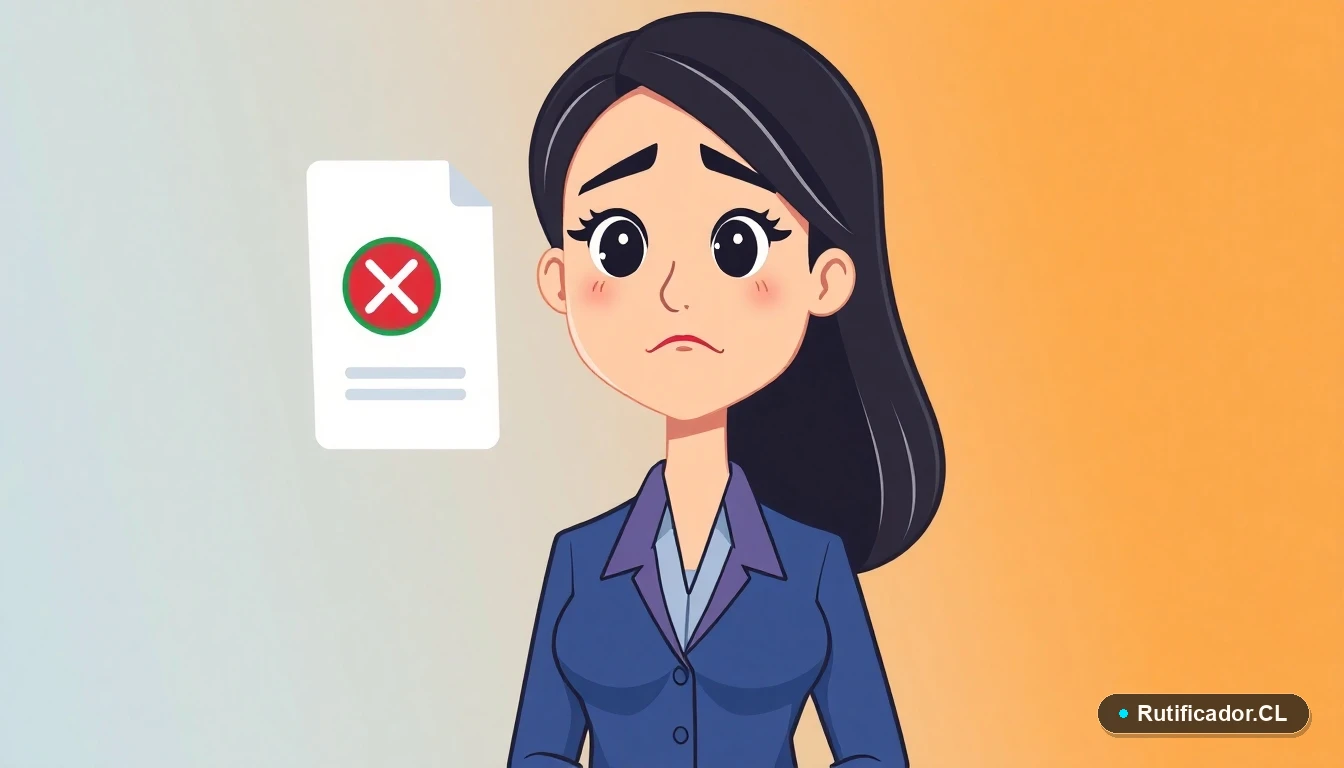 Ilustración de mujer profesional explicando errores comunes en búsqueda de fallecidos en Chile de forma legal.