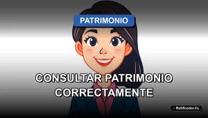 Ilustración corporativa sobre cómo consultar el patrimonio de una persona en Chile evitando errores, sanciones y fraudes.