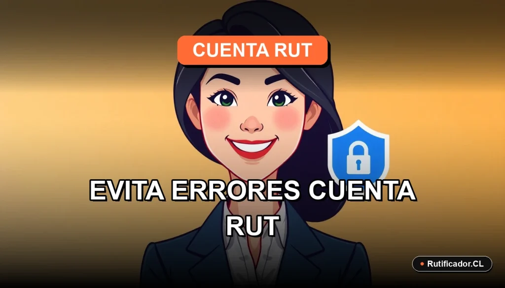 Ilustración de una profesional sonriente junto a un escudo de seguridad digital, representando la protección de tu saldo en la Cuenta RUT del BancoEstado.