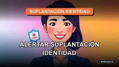 Ilustración vectorial de una profesional chilena sonriendo junto a un escudo digital, representando la prevención de fraudes de suplantación de identidad.