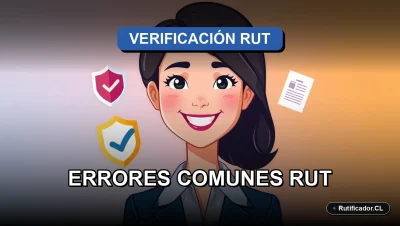 Ilustración vectorial sobre errores comunes al verificar el RUT para pagos y cómo evitarlos en Chile.