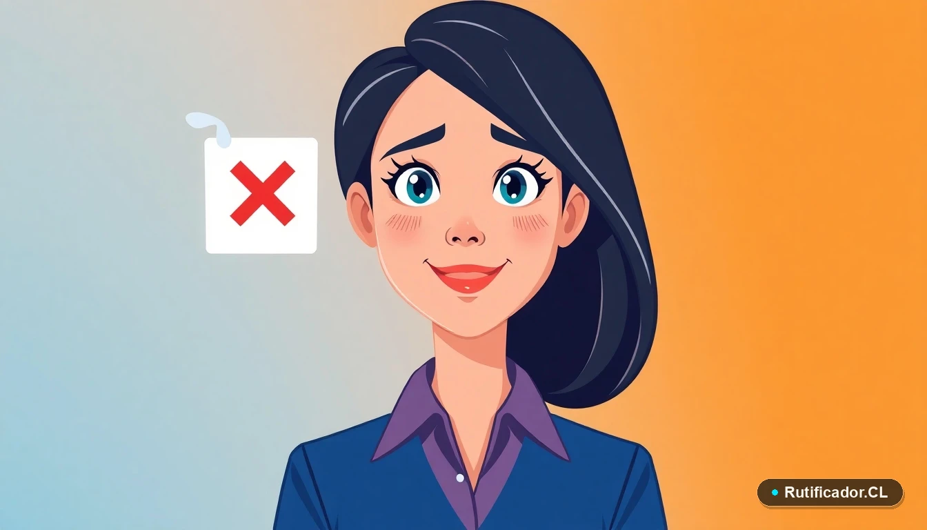 Mujer revisando certificado de domicilio del SII rechazado con expresión de preocupación