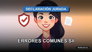 Ilustración profesional sobre cómo evitar errores en la declaración jurada de domicilio del Servicio de Impuestos Internos de Chile.