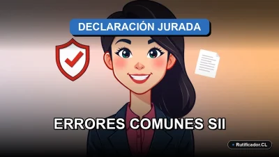 Ilustración profesional sobre cómo evitar errores en la declaración jurada de domicilio del Servicio de Impuestos Internos de Chile.