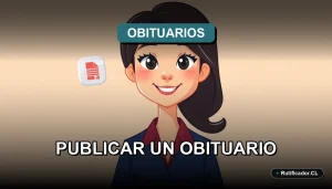 Guía legal para publicar un obituario en Chile sin errores. Ilustración corporativa amigable.