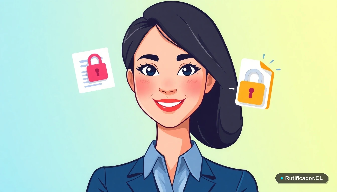 Joven protegiendo sus datos personales durante la postulación a la PAES con un documento digital seguro.