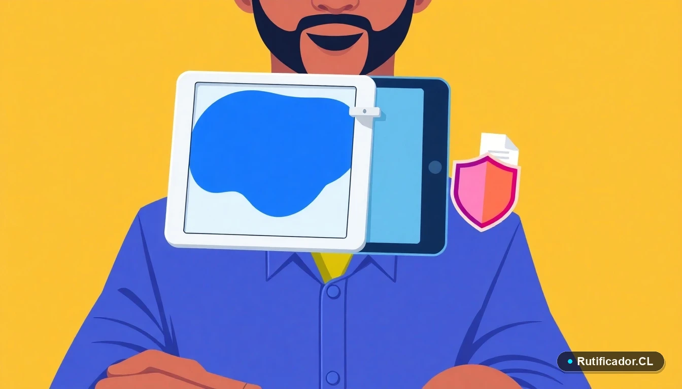 Ilustración de un escudo digital y documentos flotantes que representan la seguridad y legalidad en la investigación genealógica.