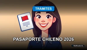 Guía paso a paso para sacar el pasaporte chileno sin errores, ilustración plana moderna.
