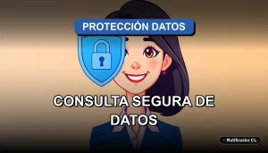 Guía legal 2026: mujer profesional sonriente junto a un escudo digital flotante que protege información personal, ilustración plana corporativa.