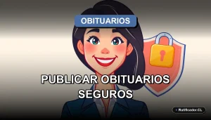 Guía legal para publicar y buscar un obituario en Chile de forma segura y confiable, ilustración corporativa.