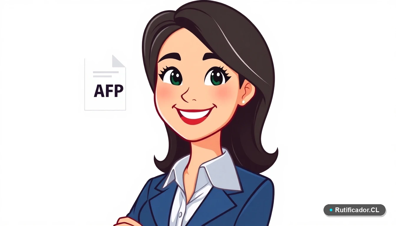 Ilustración de una profesional chilena obteniendo su certificado de antecedentes laborales AFP de forma digital y segura.