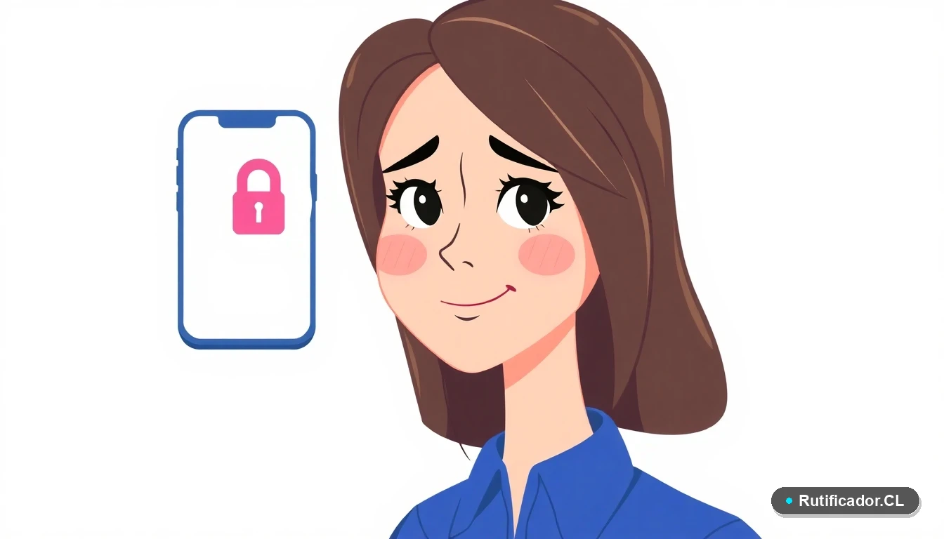 Ilustración de una joven recuperando su ClaveÚnica de forma segura en Chile