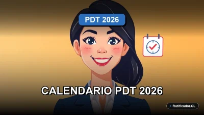 Joven profesional sonriente con calendario flotante para organizar la preparación de la PDT 2026 de manera legal y efectiva.