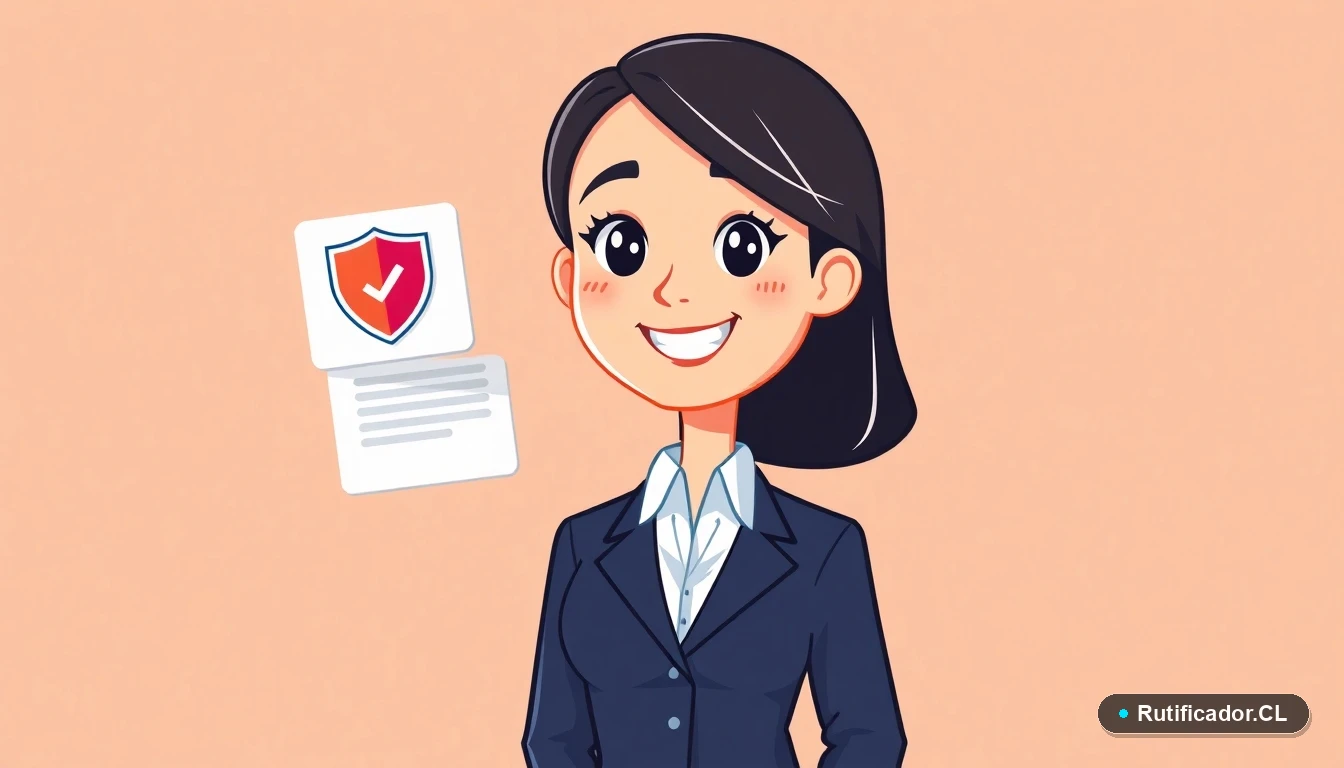 Profesional chilena usando plantilla de formulario de reclamo por protección de datos personales