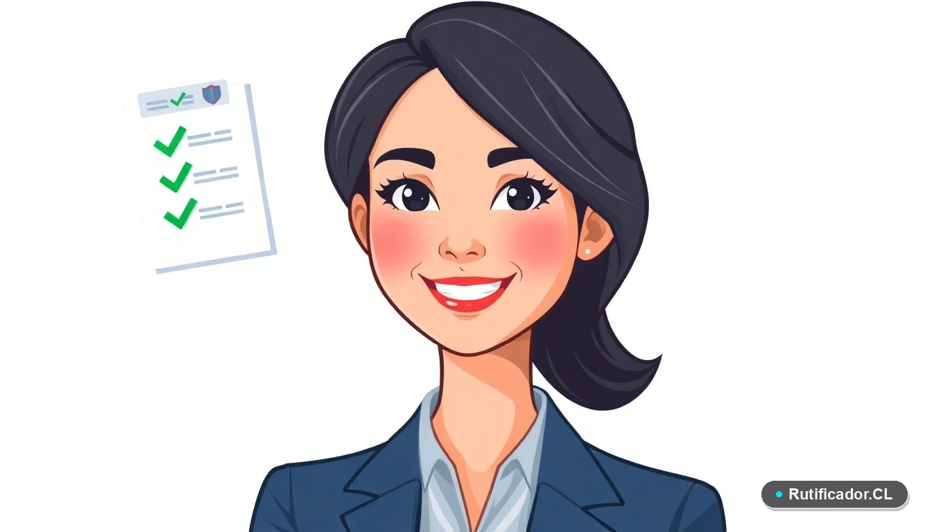 Joven estudiante chilena verifica su información PAES con una checklist digital y segura.