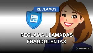Ilustración vectorial de una profesional chilena junto a un escudo flotante, representando una guía legal para reclamar por llamadas fraudulentas en 2026.