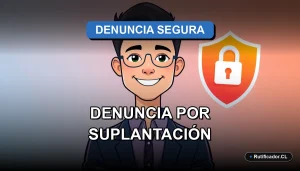 Ilustración profesional para blog sobre cómo denunciar la suplantación de RUT en Chile de forma segura.