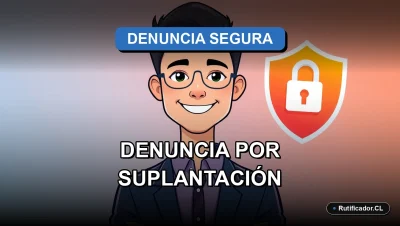 Ilustración profesional para blog sobre cómo denunciar la suplantación de RUT en Chile de forma segura.