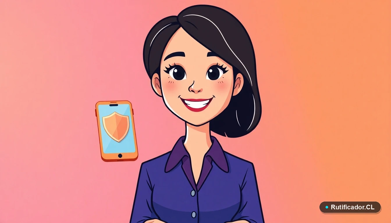 Profesional chilena usando plantilla de reclamo por robo de celular para proteger sus datos.