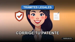Ilustración profesional para blog sobre cómo corregir errores en tu patente ante el Registro Civil de Chile.