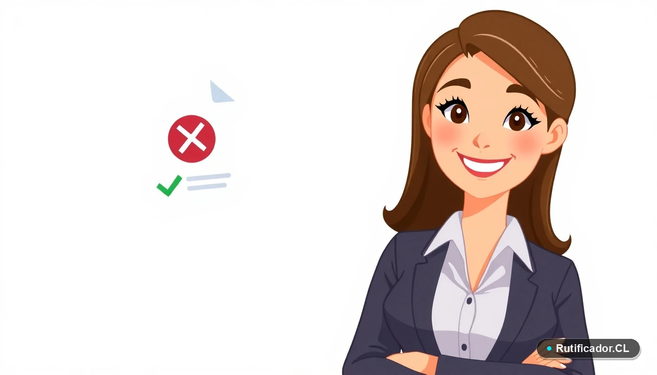 Mujer profesional chilena con documento digital para reclamar error en Dicom