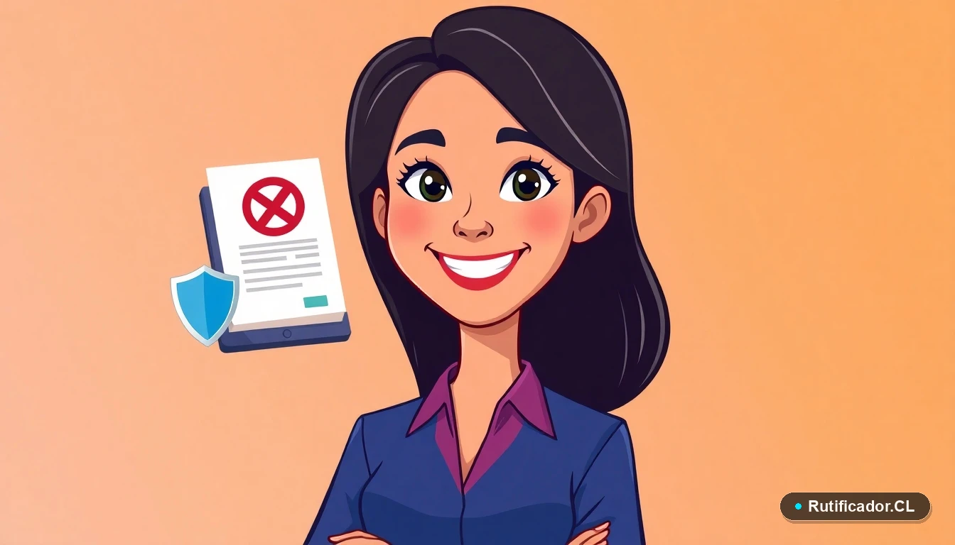 Mujer chilena realizando trámite de reclamo de multa errónea del Registro Civil de forma digital y segura.