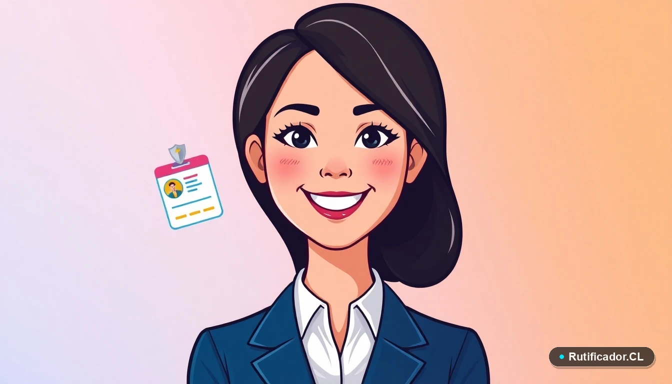 Mujer sonriente junto a credencial digital del Registro Nacional de la Discapacidad en Chile.