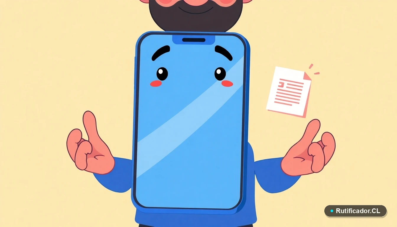 Ilustración de un teléfono inteligente, un documento digital y una llave flotantes, representando la renovación online del permiso de circulación de manera fácil y segura.