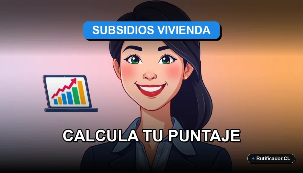 Ilustración vectorial para blog sobre el simulador del puntaje RSH 2026 en Chile.