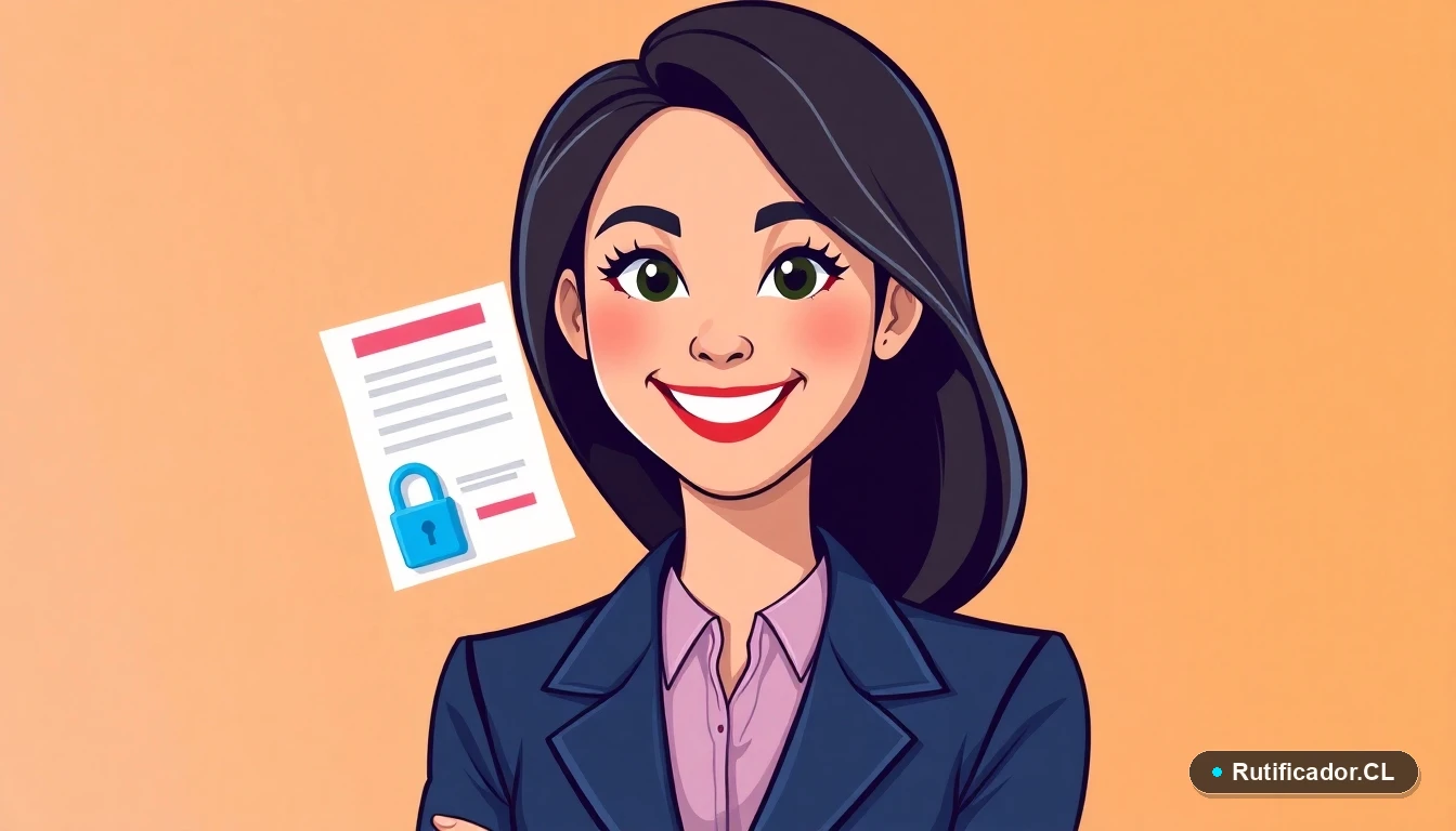 Mujer realizando trámite de partidas del Registro Civil de forma digital y segura en Chile