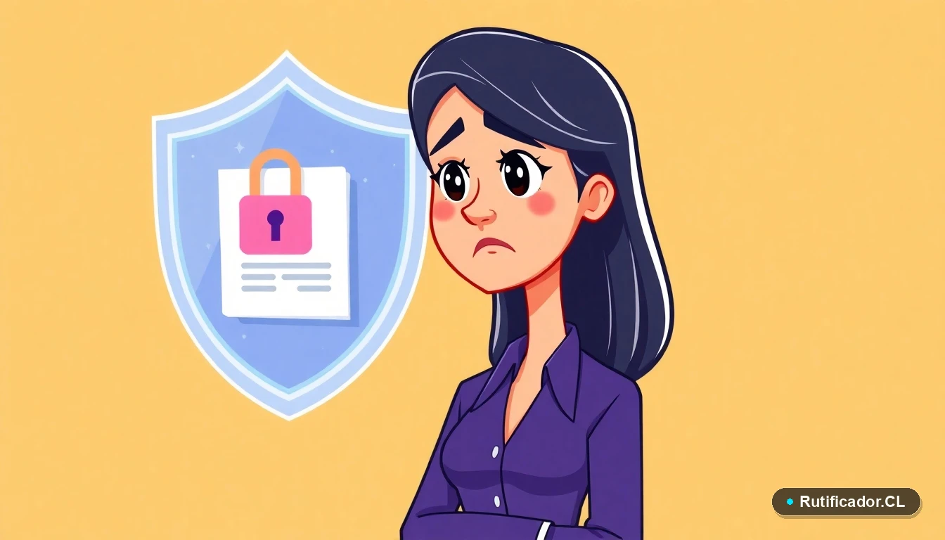 Mujer verificando la seguridad de su cédula de extranjero en Chile de forma digital y legal.