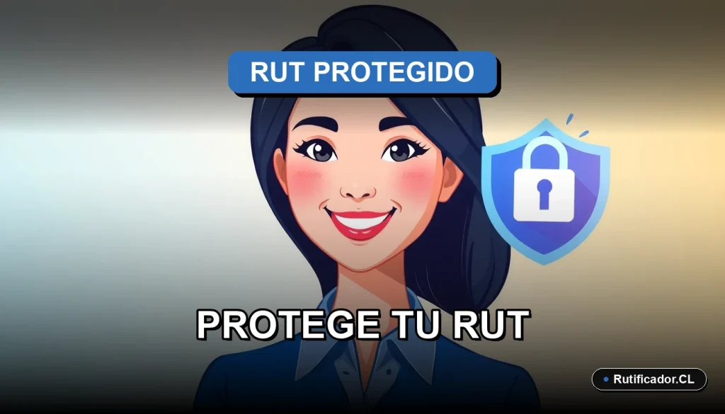 Guía oficial 2026 para detectar y protegerte del clonado de RUT en Chile. Persona sonriente con elementos de seguridad digital.