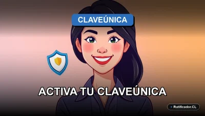 Guía oficial para activar ClaveÚnica por internet de forma segura en Chile. Personaje amable junto a elementos digitales flotantes.