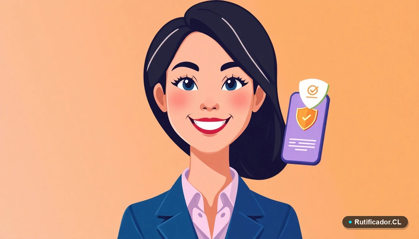 Mujer actualizando datos de su Cuenta RUT BancoEstado de forma segura en su teléfono