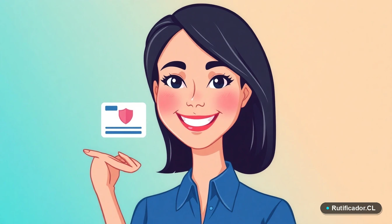 Ilustración de mujer usando la cédula de identidad digital de Chile de forma segura