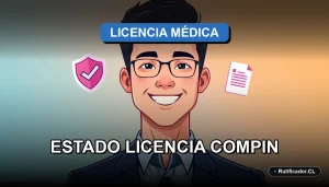 Hombre consultando estado de licencia médica COMPIN de forma digital y segura en Chile.