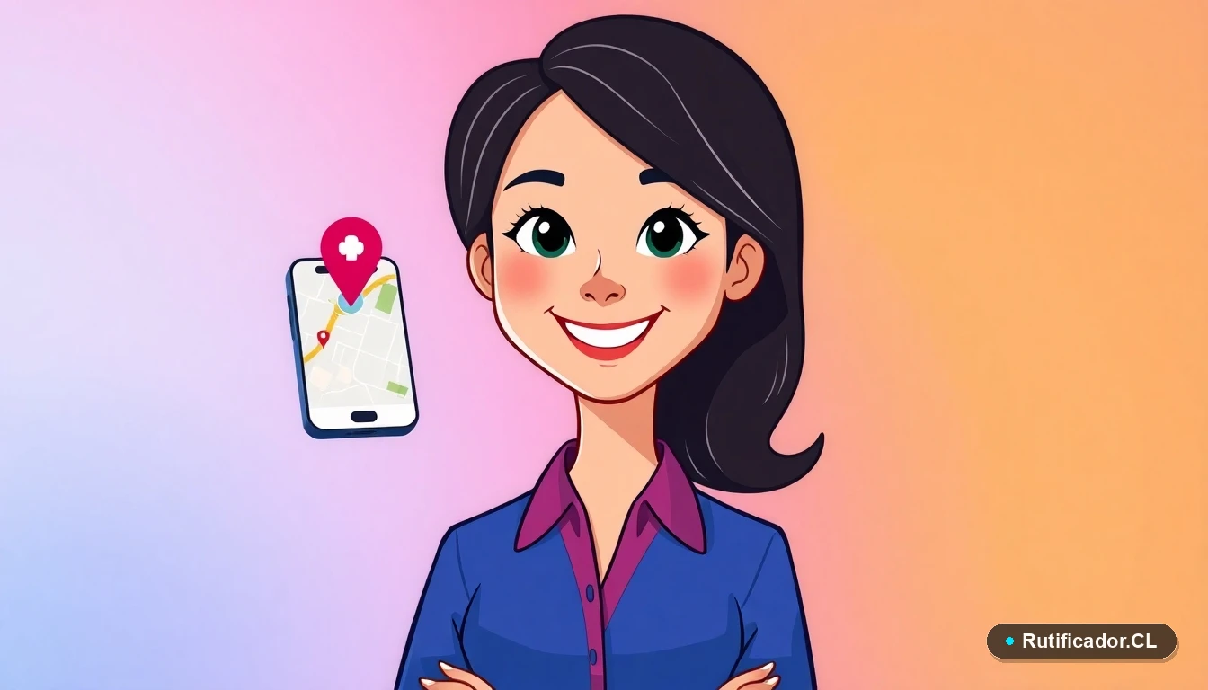 Mujer consultando farmacias de turno en su celular de forma segura en Chile