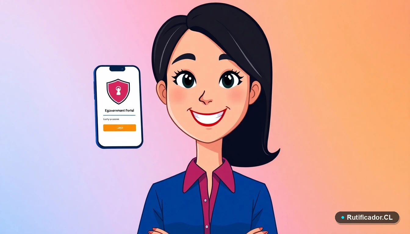 Mujer chilena consultando el pago de su Pensión Garantizada Universal de forma segura en un dispositivo móvil.