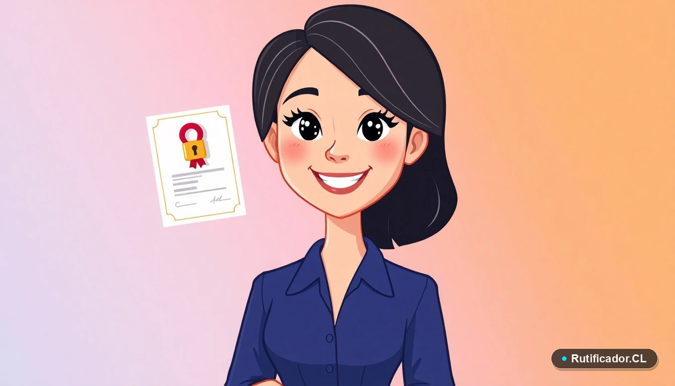 Ilustración de una asesora profesional explicando el trámite de inscripción de matrimonio celebrado en el extranjero en Chile.