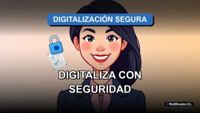 Guía legal para digitalizar documentos en Chile de forma segura en 2026, ilustración corporativa.