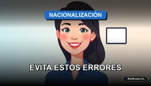Guía visual sobre los errores más comunes en el trámite de nacionalización chilena y cómo solucionarlos.