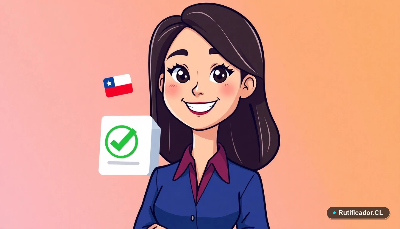 Mujer consultando estado de nacionalización chilena en documento digital seguro