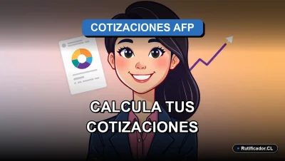 Guía legal 2026 para calcular cotizaciones AFP y obtener un crédito hipotecario en Chile. Personaje profesional amable con documento digital flotante.